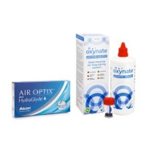 Alcon Air Optix Plus Hydraglyde (6 čoček) + Oxynate Peroxide 380 ml s pouzdrem