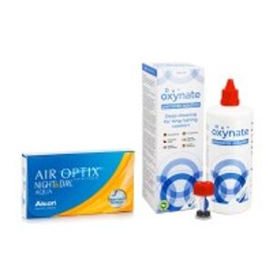 Alcon Air Optix Night & Day Aqua (6 čoček) + Oxynate Peroxide 380 ml s pouzdrem