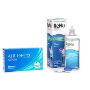 Alcon Air Optix Aqua (6 čoček) + ReNu MultiPlus 360 ml s pouzdrem